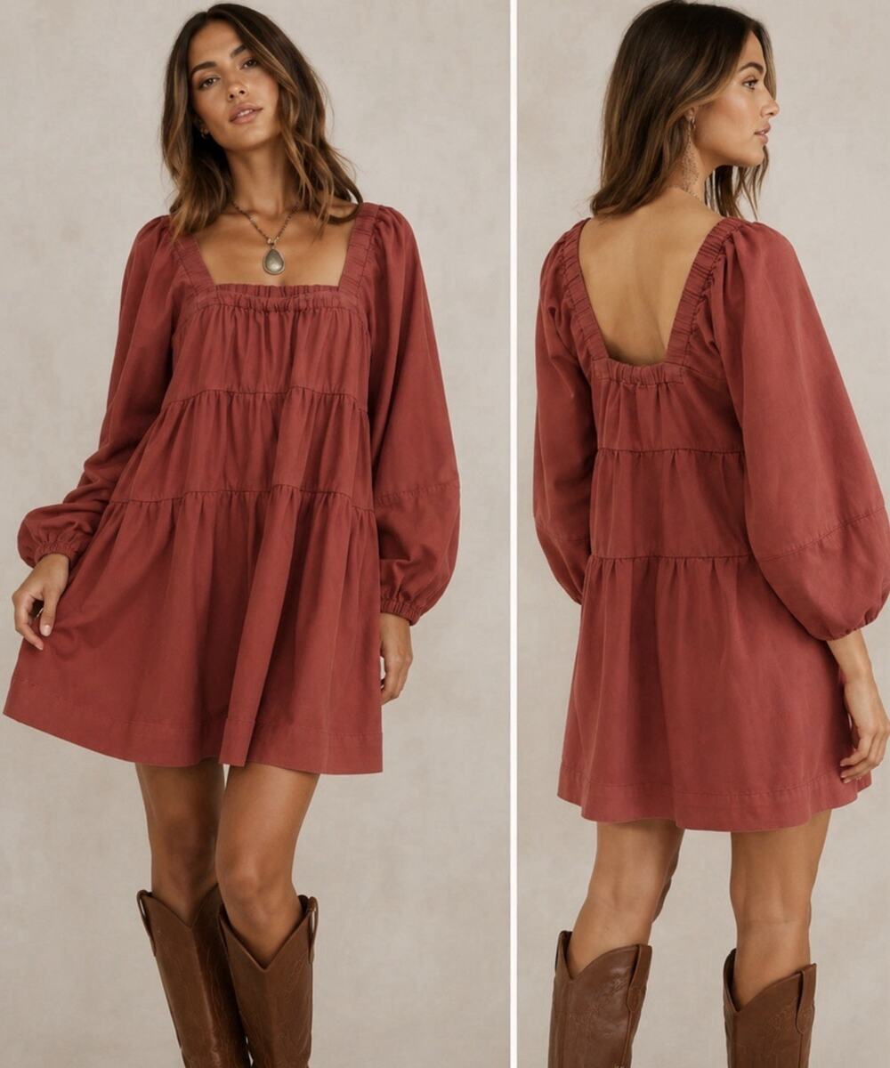 Free People NWT $128 Lou Jean babydoll mini dress
